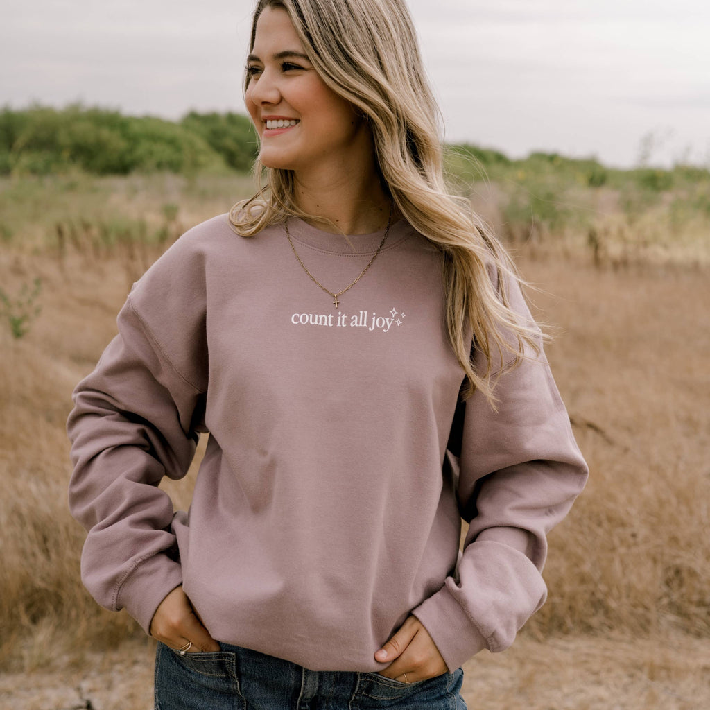 Count It All Joy Sweatshirt | Dusty Mauve