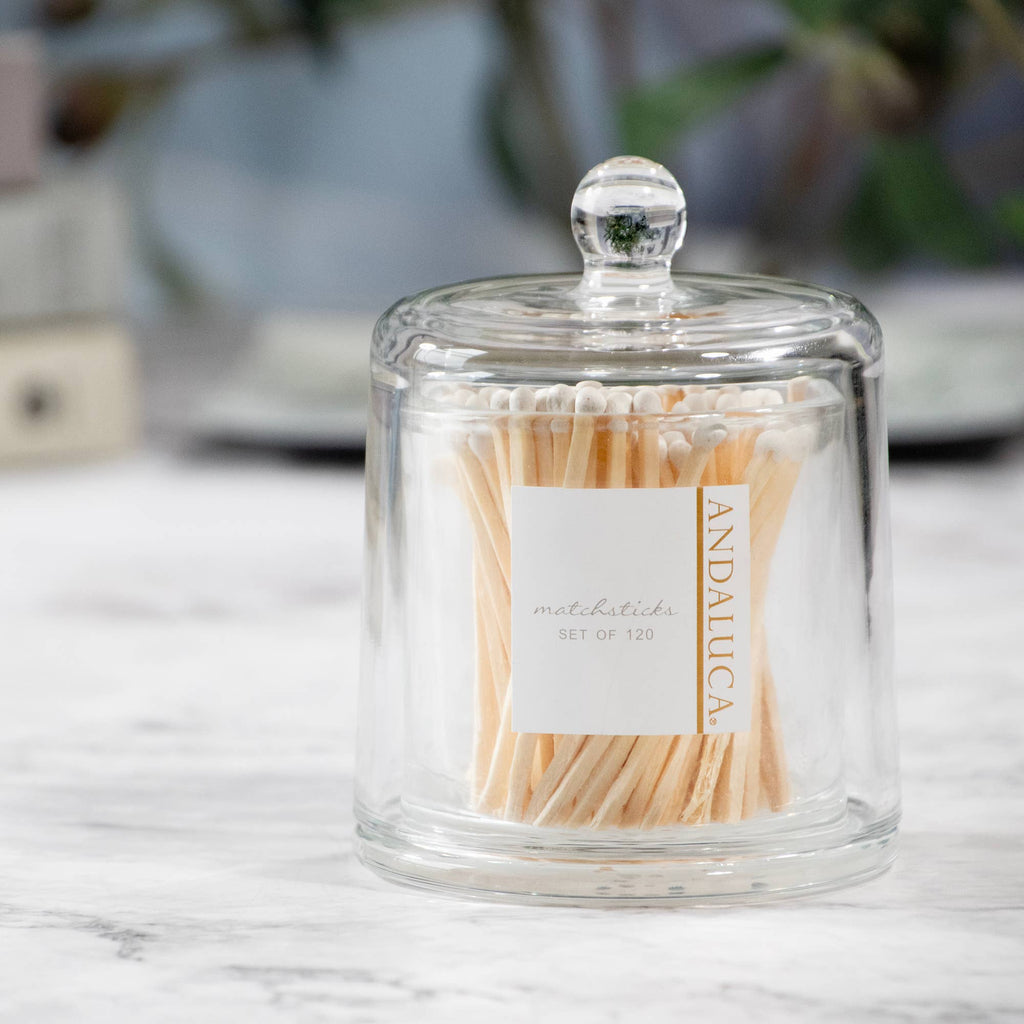 Glass Jar with Wooden Matches