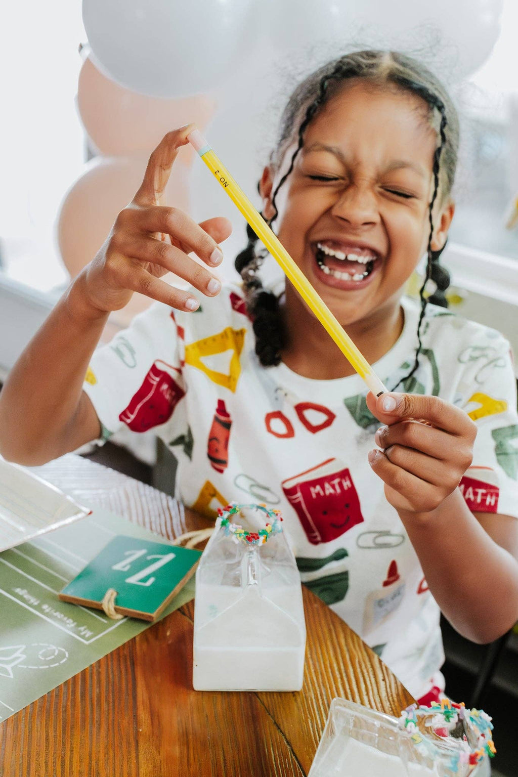 Pencil Reusable Straws - 12 count
