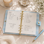 Daily Notes Refillable Journal | Blue Gingham | 5x7