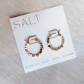 Gold Beaded Hoop Earrings | 18k gold plating