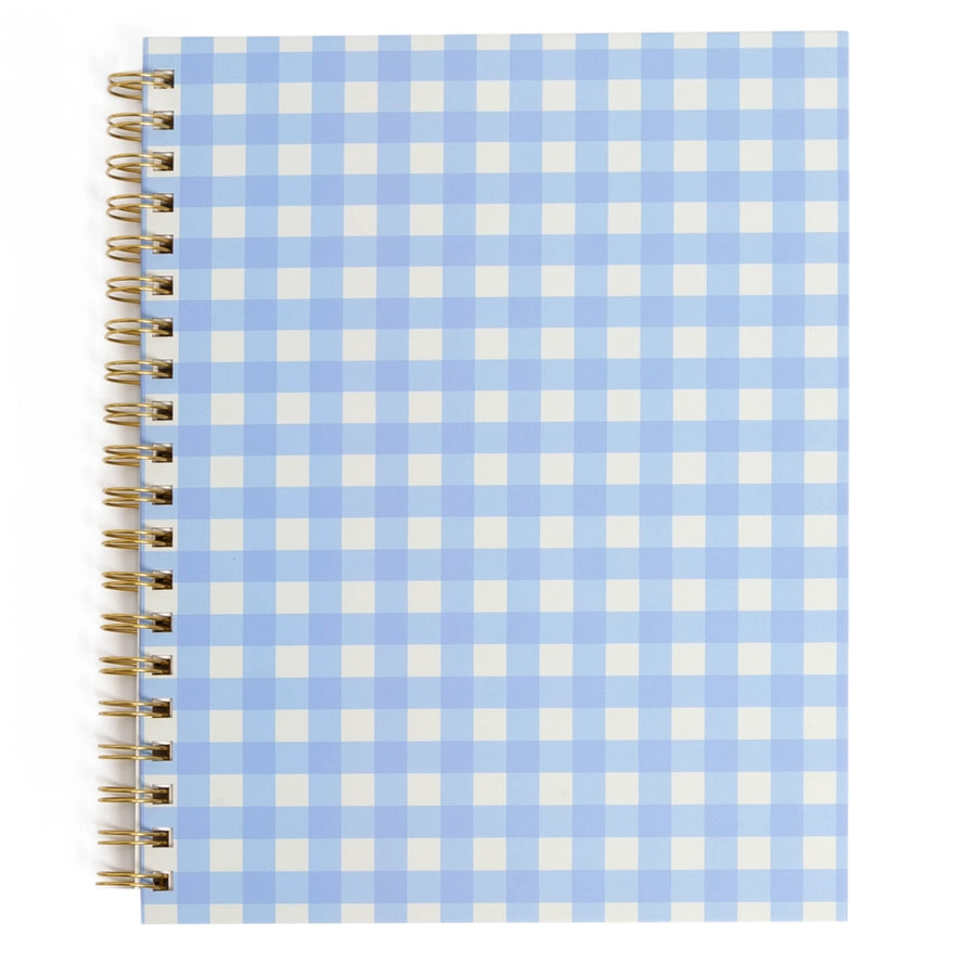 Blue Gingham Spiral Notebook