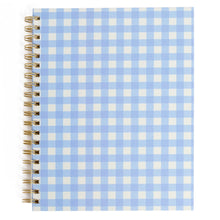 Blue Gingham Spiral Notebook