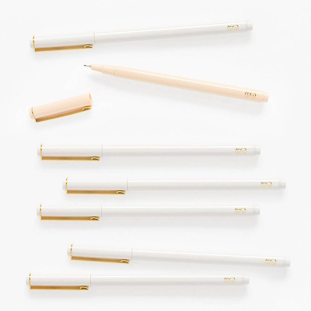 Felt Pen with Gold Accent (White or Blush Pink)