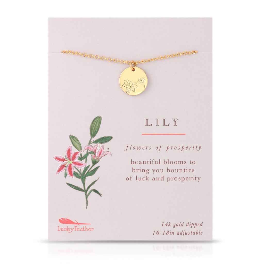 Floral Etched Pendant Necklaces (Assorted Styles - Daisy - Lavender - Lily - Rose - Sunflower - Tulip)