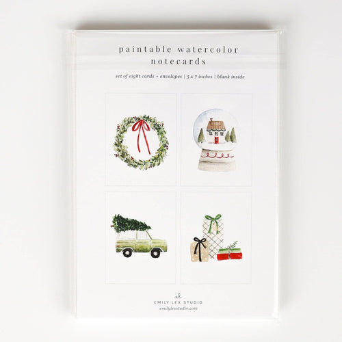 Christmas Cheer | Paintable Notecard Set