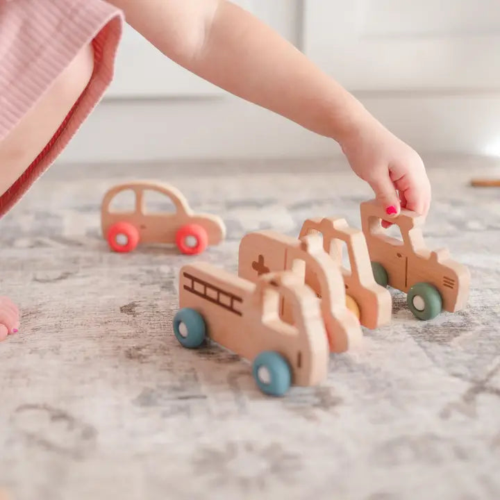 Wooden Wheelie Vehicles | Taxi, Bus or Car