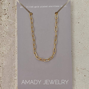 Paperclip Layering Necklace (18k Gold Plated)