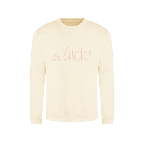 Collide Crew Neck Sweatshirt - Vanilla (Discounted)