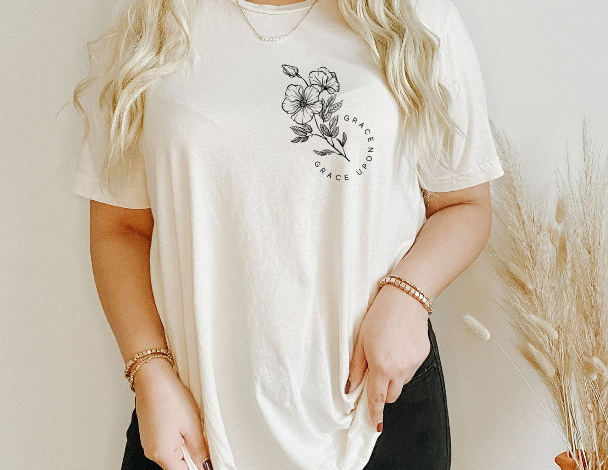 "Grace Upon Grace" Screen Printed Tee Shirt - CLEARANCE