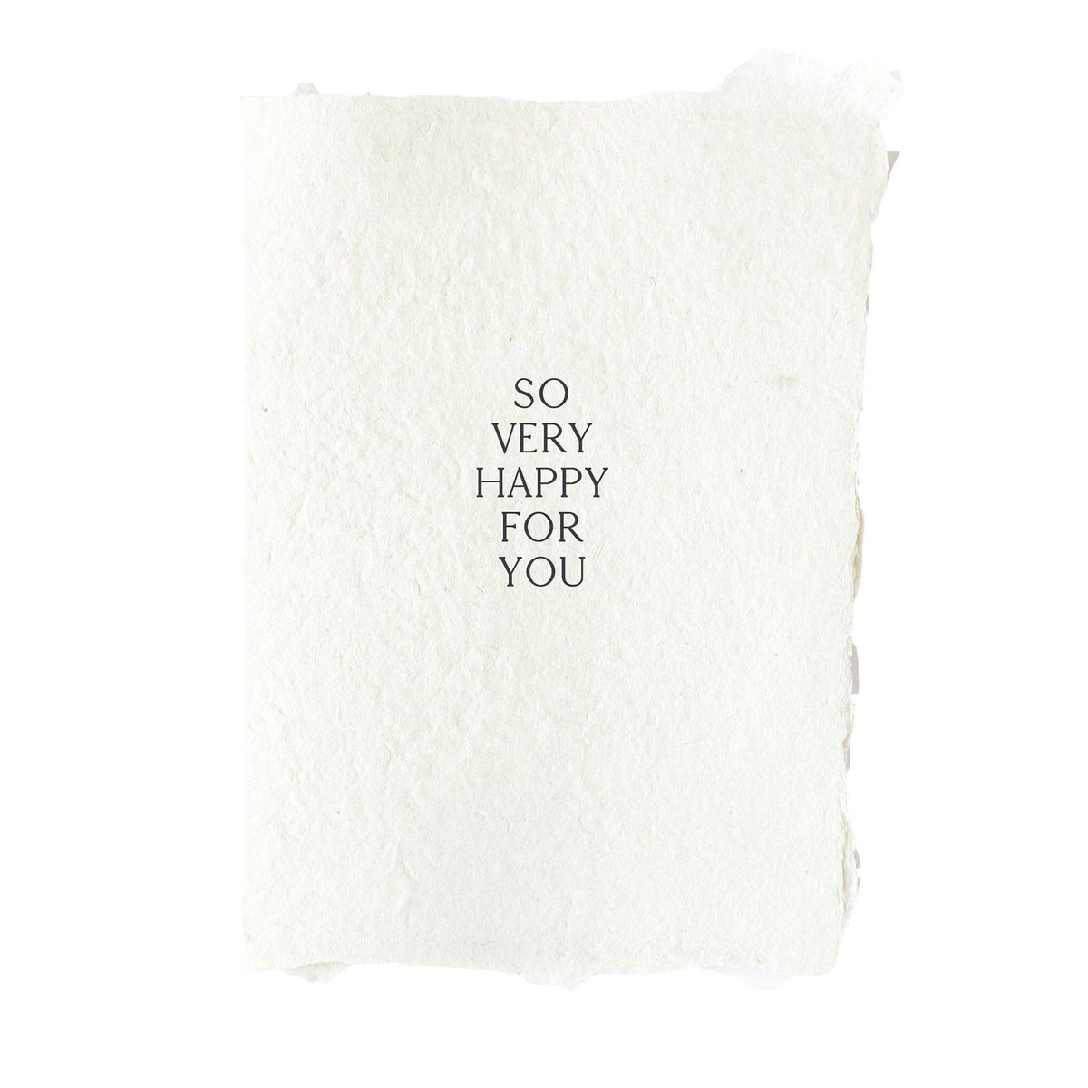 Hand Pressed Greeting Card | So Very Happy for You card