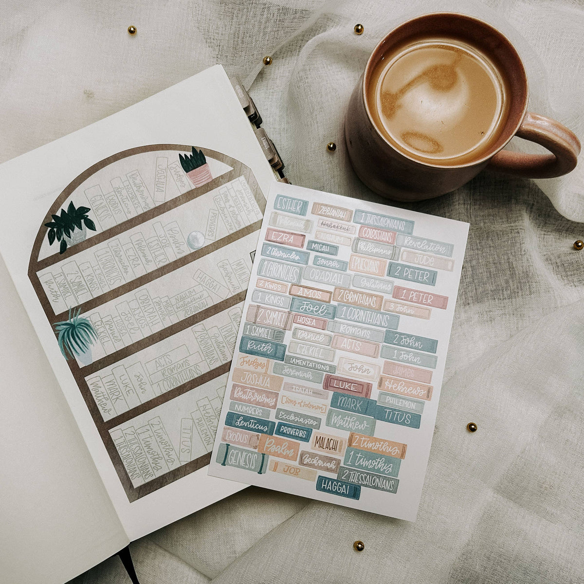 Bible Reading Progress Tracker Sticker Set