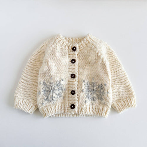 Knit Snowflake Baby Sweater