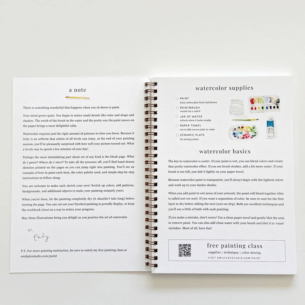 Fruit Watercolor Workbook | Emily Lex