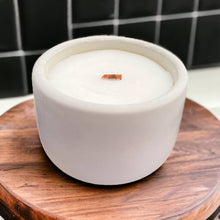 Handmade Concrete Candle: Sandalwood & Coconut