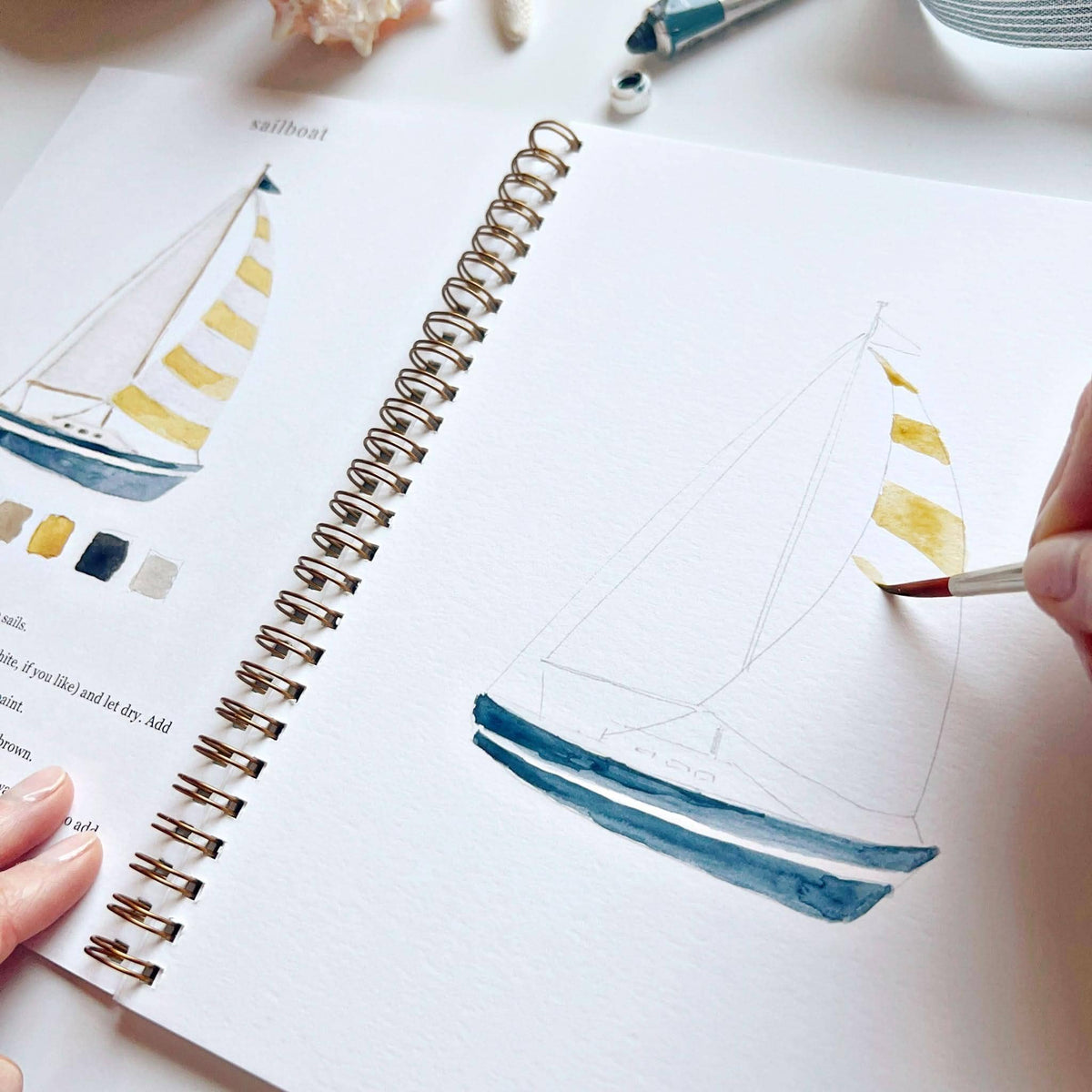 Seaside Watercolor Workbook | Emily Lex