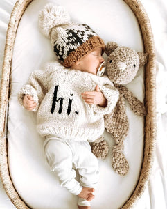 Hi. Crew Neck Infant Sweater