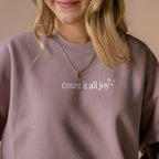 Count It All Joy Sweatshirt | Dusty Mauve