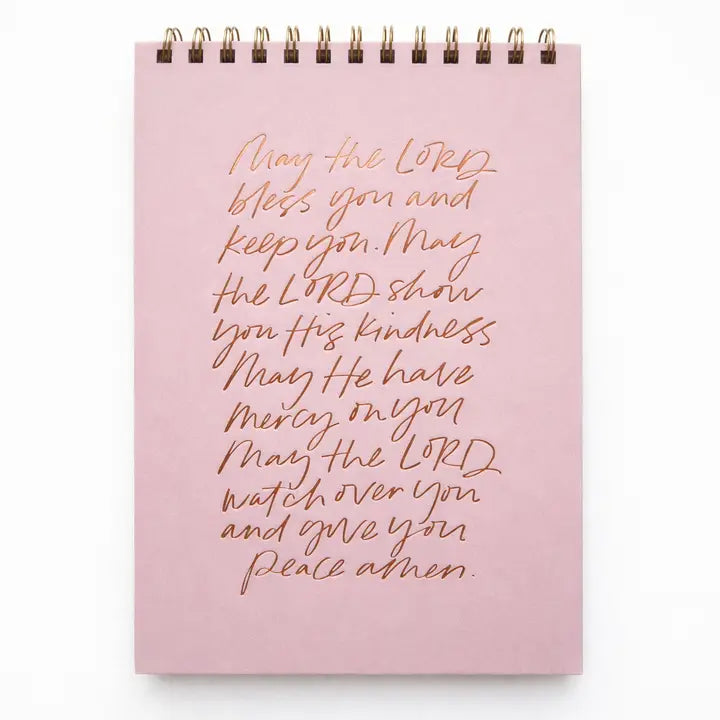 May The Lord Bless You Letterpress Spiral Notebook
