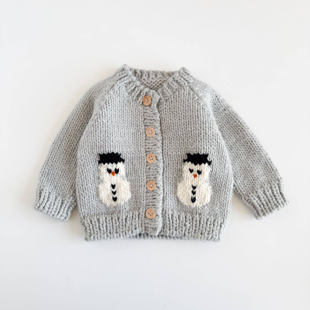 Knit Snowman Baby Sweater