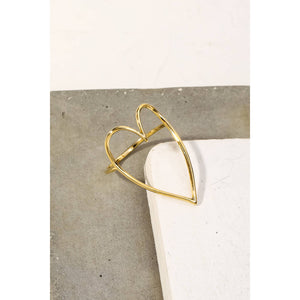 Gold Heart Frame Ring