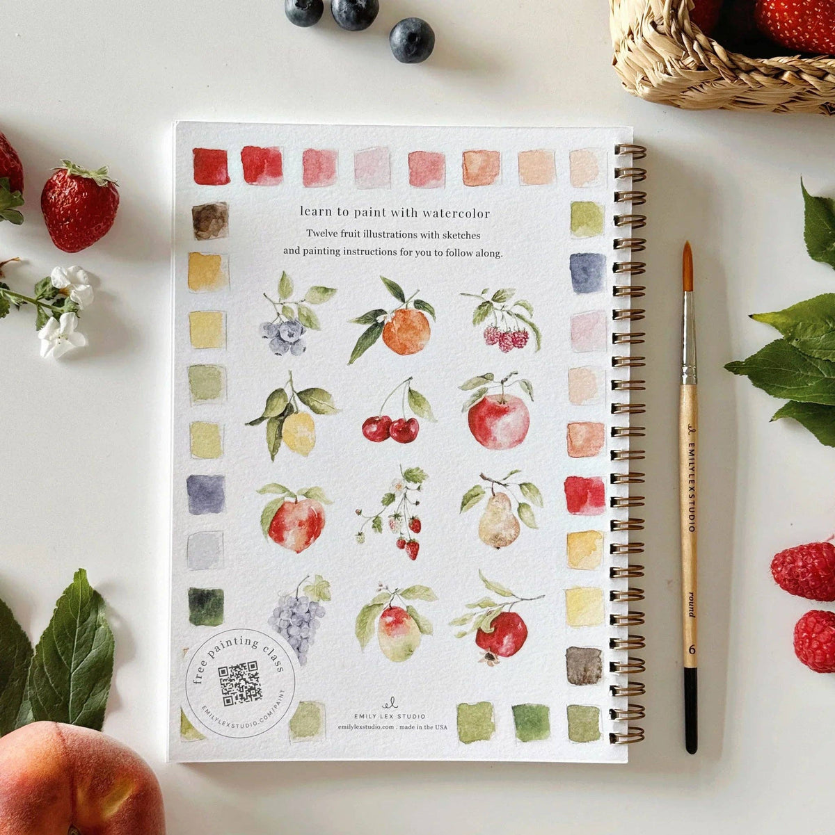 Fruit Watercolor Workbook | Emily Lex