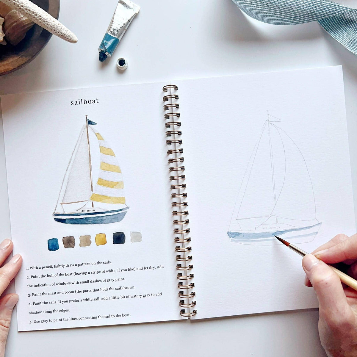 Seaside Watercolor Workbook | Emily Lex