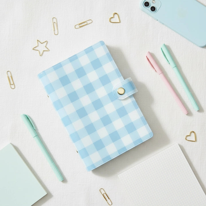Daily Notes Refillable Journal | Blue Gingham | 5x7
