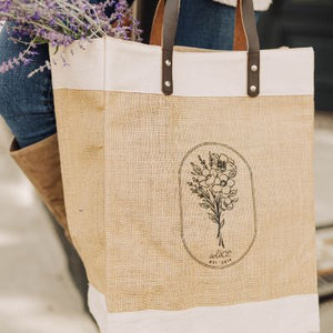 Collide Jute Market Tote Bag