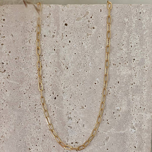 Paperclip Layering Necklace (18k Gold Plated)