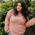 Collide Crew Neck Sweatshirt | Ash Grey | Mauve | Mustard | White