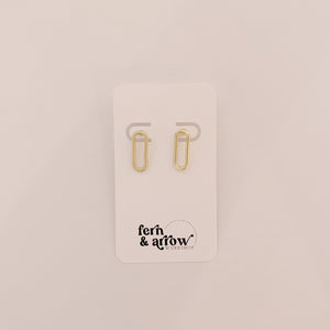 Matte Gold Post Earrings