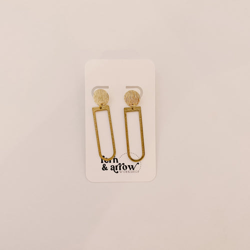 Gold Loop Dangle Earrings - LAST ONE