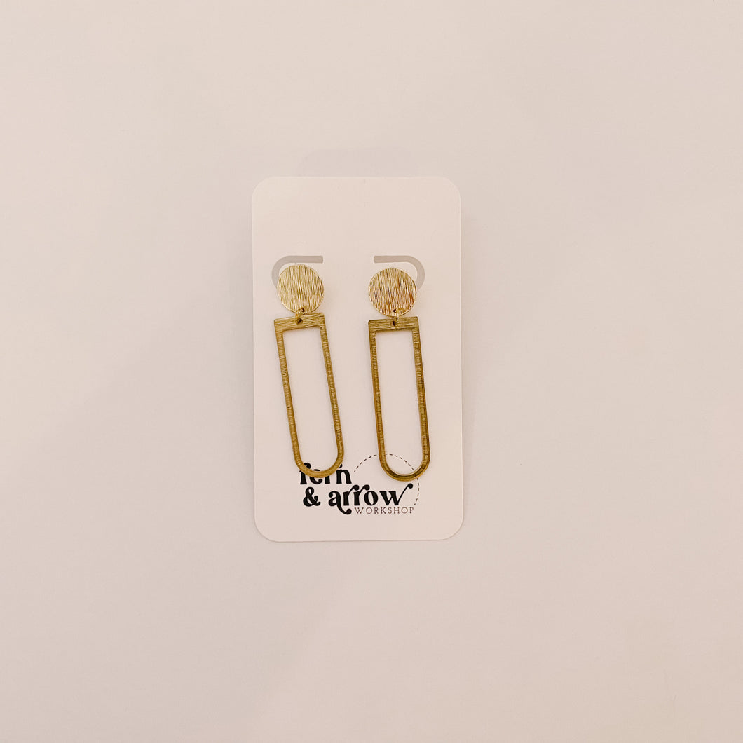 Gold Loop Dangle Earrings