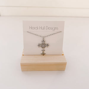 Heidi Hull Crystal Cross Necklace - Assorted Colors and Designs