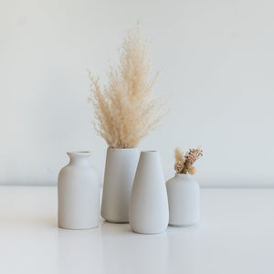 White Minimalist Ceramic Vase