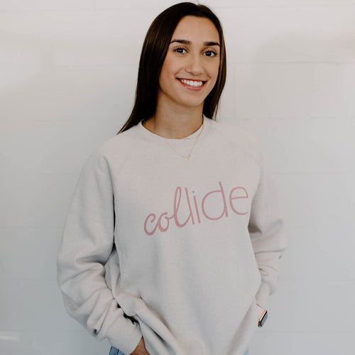 Collide Crew Neck Sweatshirt - Sandstone