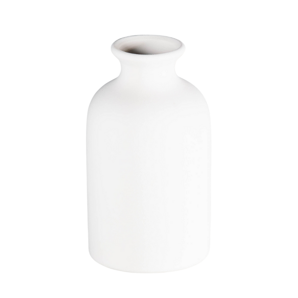 White Minimalist Ceramic Vase