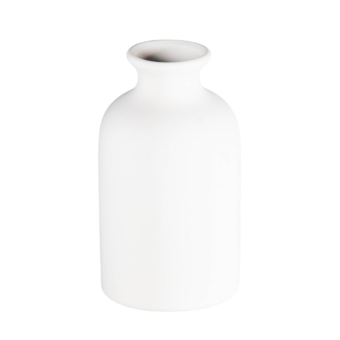White Minimalist Ceramic Vase