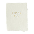 Hand Pressed Greeting Card | Thank You - Gold Embossed