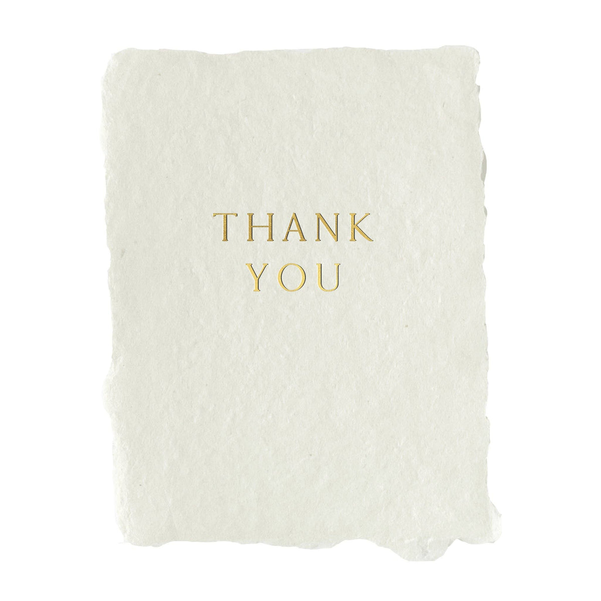 Hand Pressed Greeting Card | Thank You - Gold Embossed