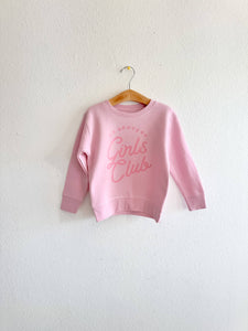 "Brave Girls Club" Pink Pullover Sweatshirt | Girls 2-5T