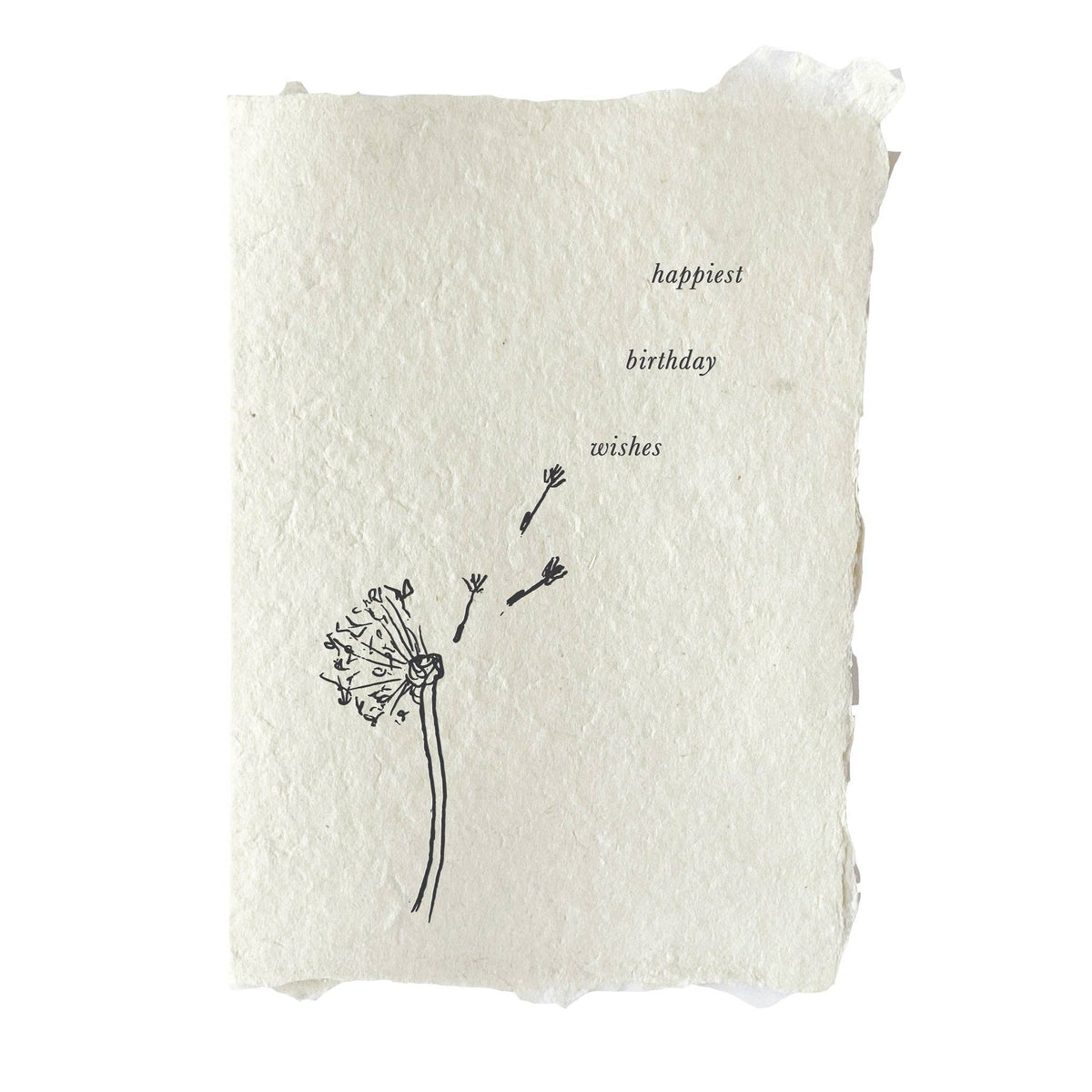 Hand Pressed Greeting Card | Happiest Birthday Wishes