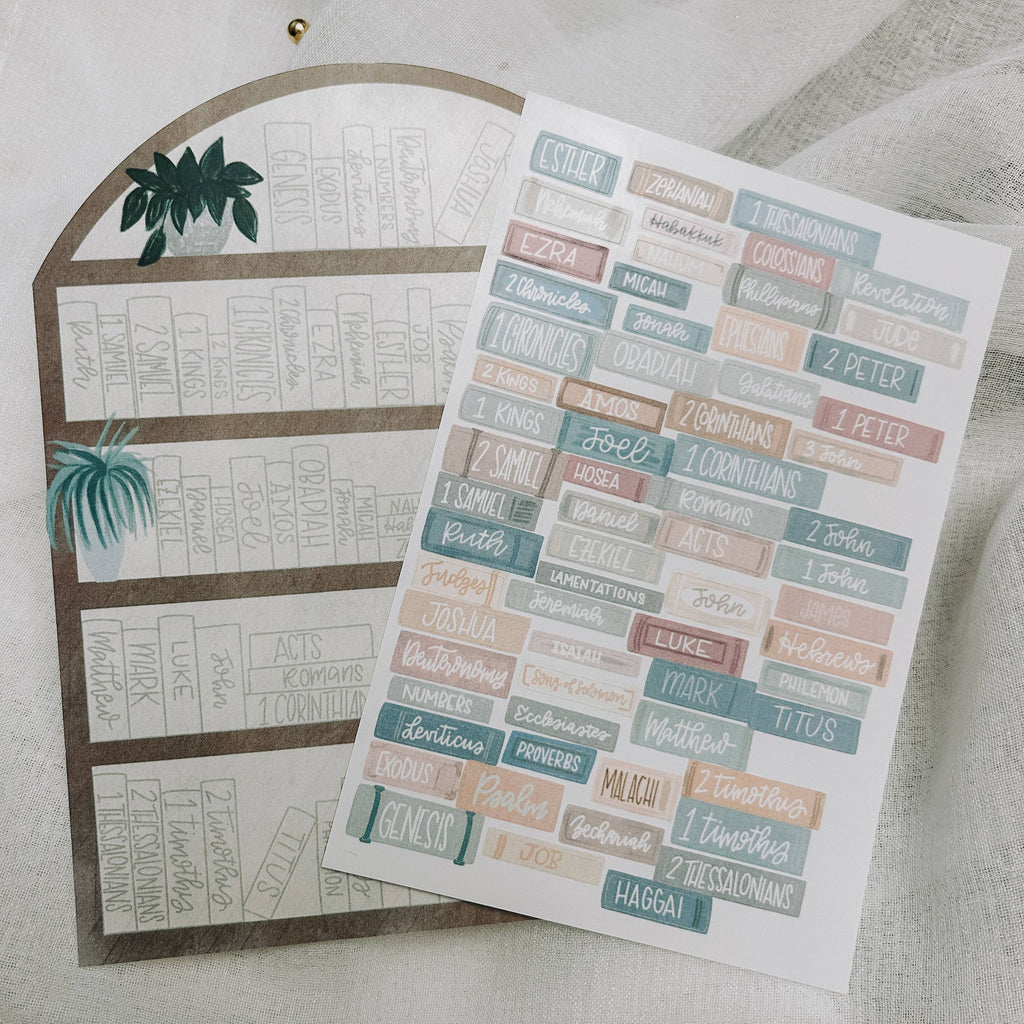 Bible Reading Progress Tracker Sticker Set