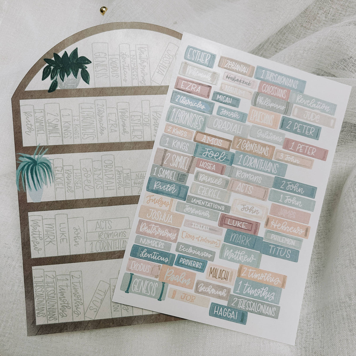 Bible Reading Progress Tracker Sticker Set