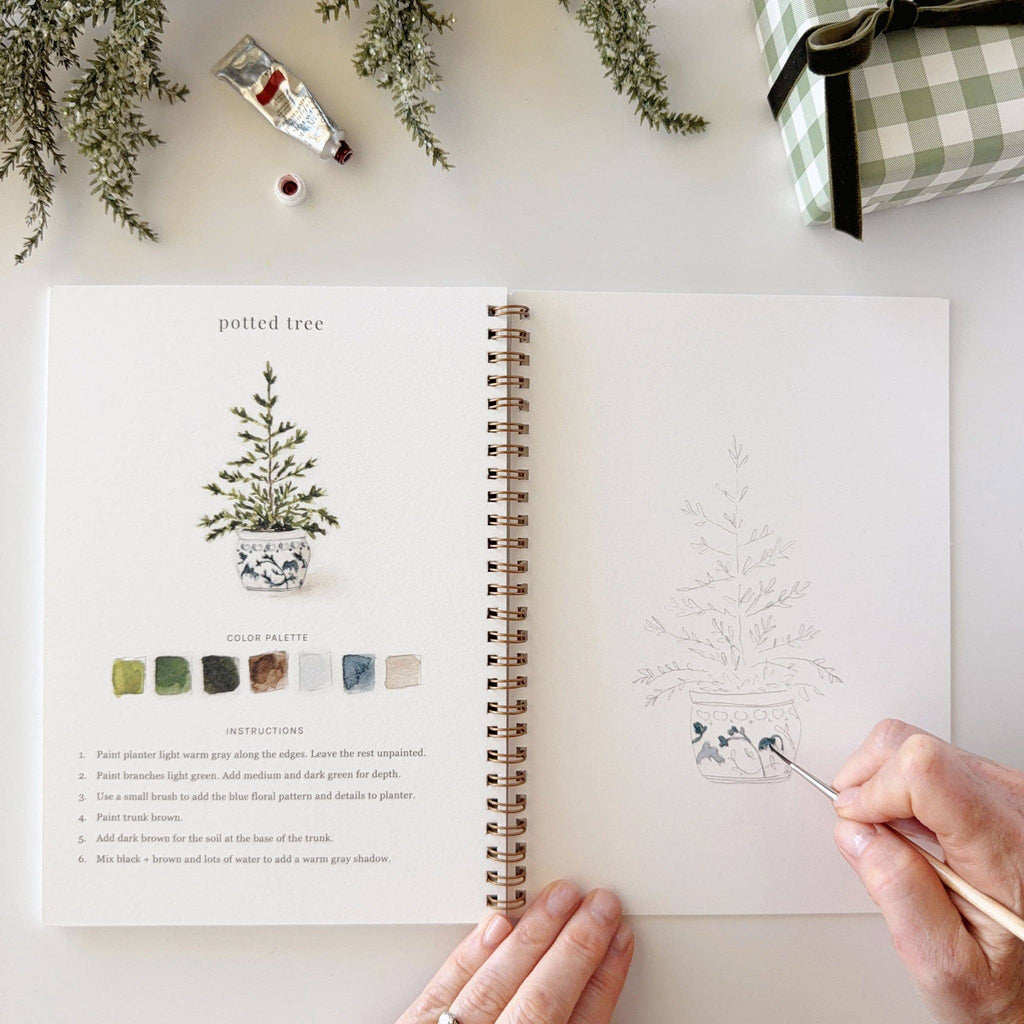 Classic Christmas Watercolor Workbook | Emily Lex Artwork