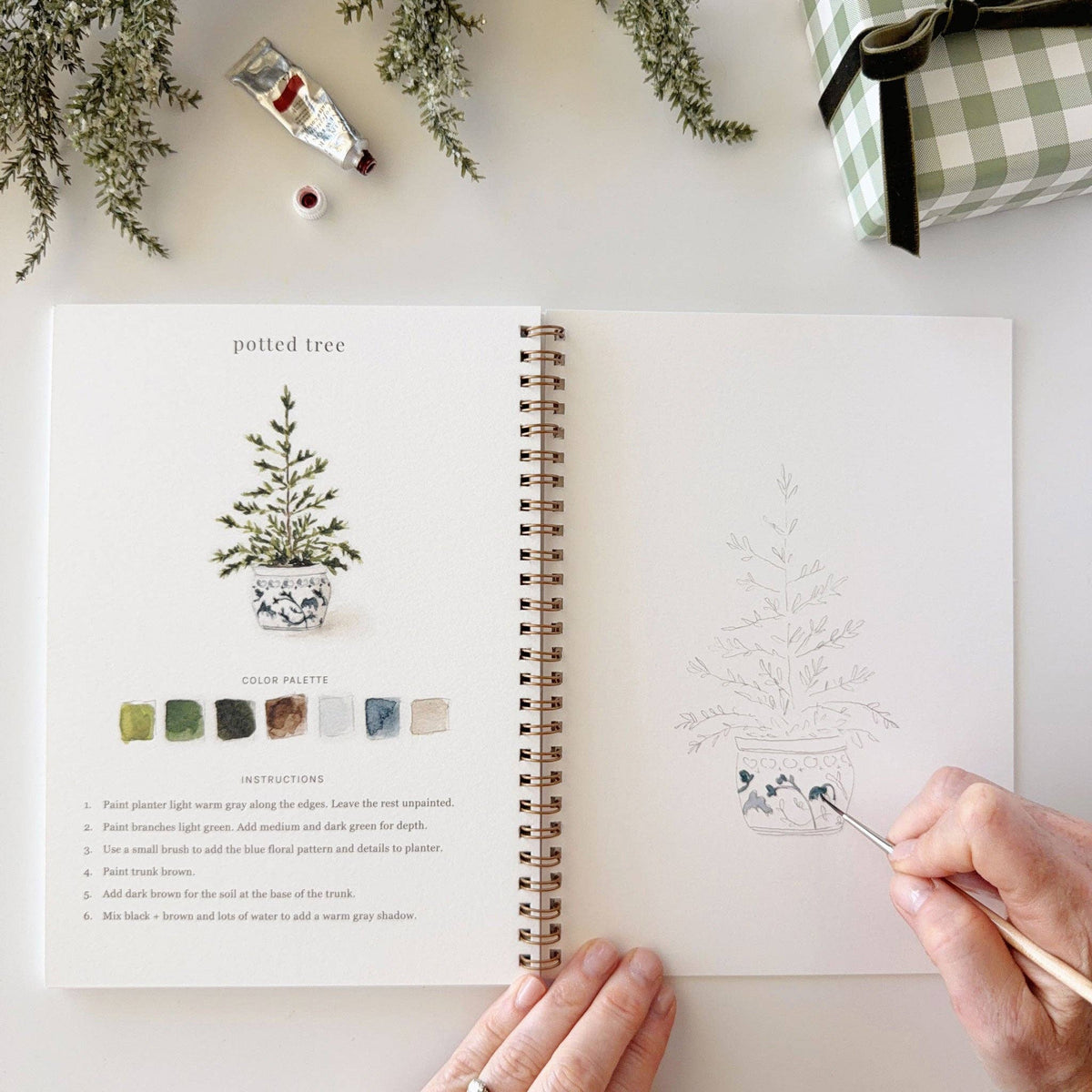 Classic Christmas Watercolor Workbook | Emily Lex Artwork