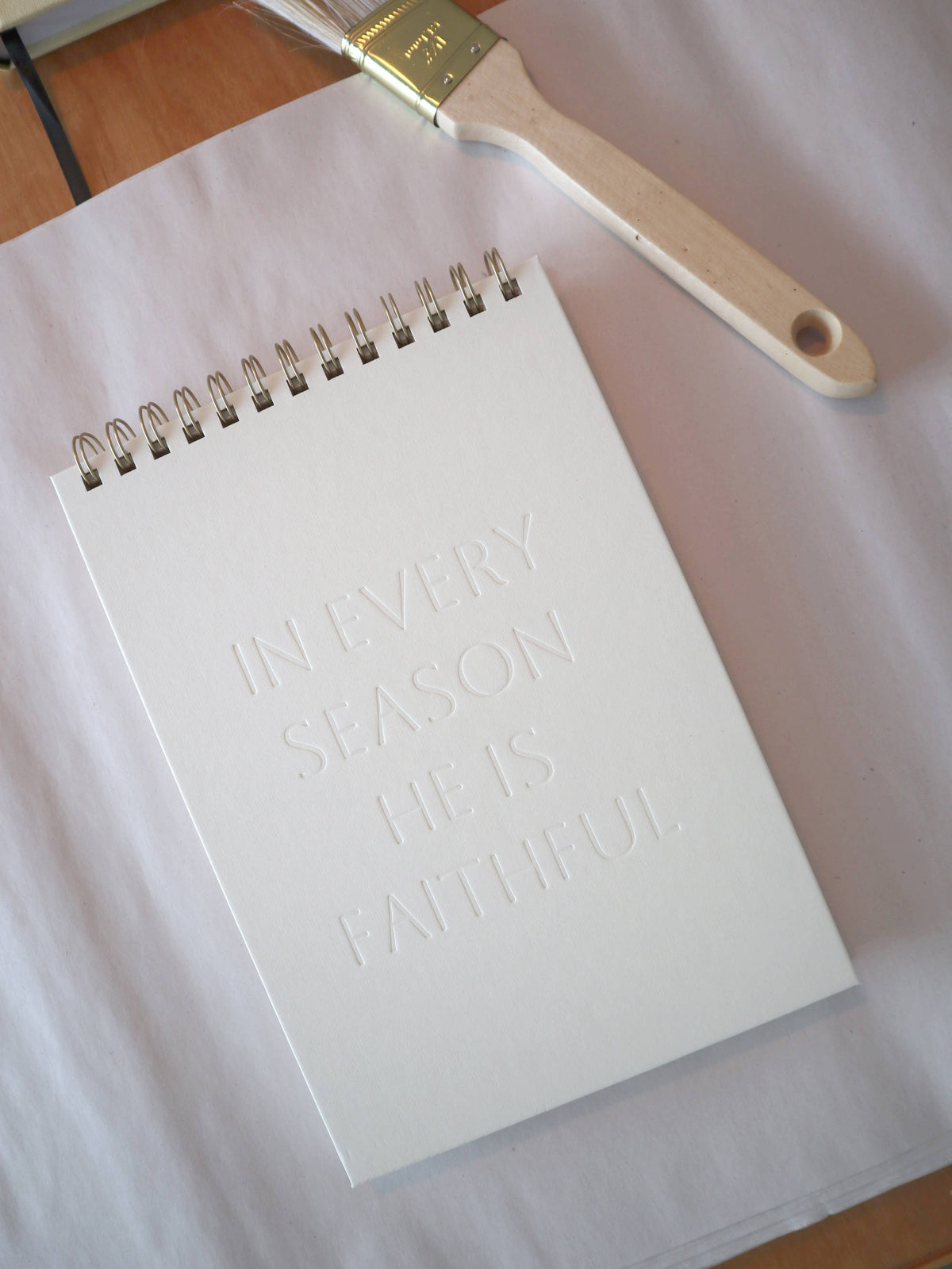 He is Faithful | Letterpress Notebook