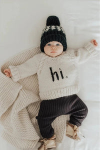 Hi. Crew Neck Infant Sweater