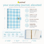 Daily Notes Refillable Journal | Blue Gingham | 5x7